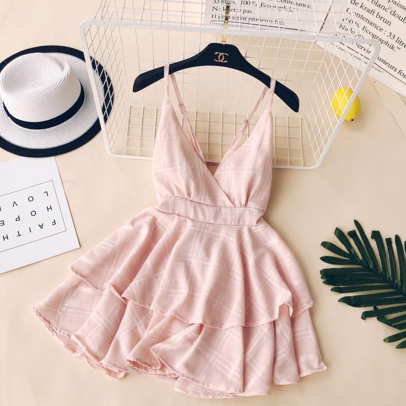 Sexy Straps Summer Short Dress Women Holiday Dress P164