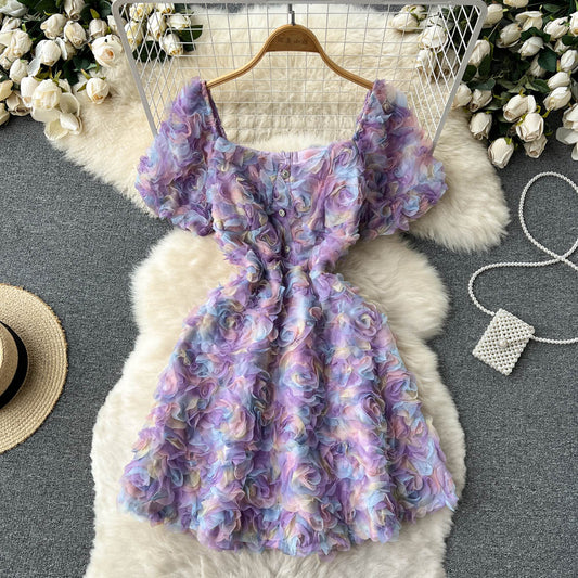 Cute Floral Summer Women Dress P089