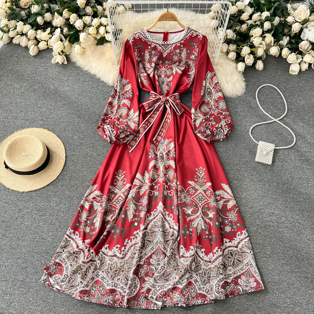 simple long sleeves summer women's dress P119