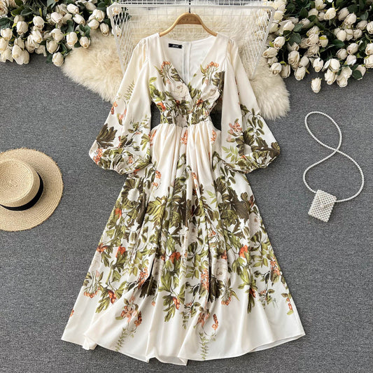 simple long sleeves summer women's dress P118