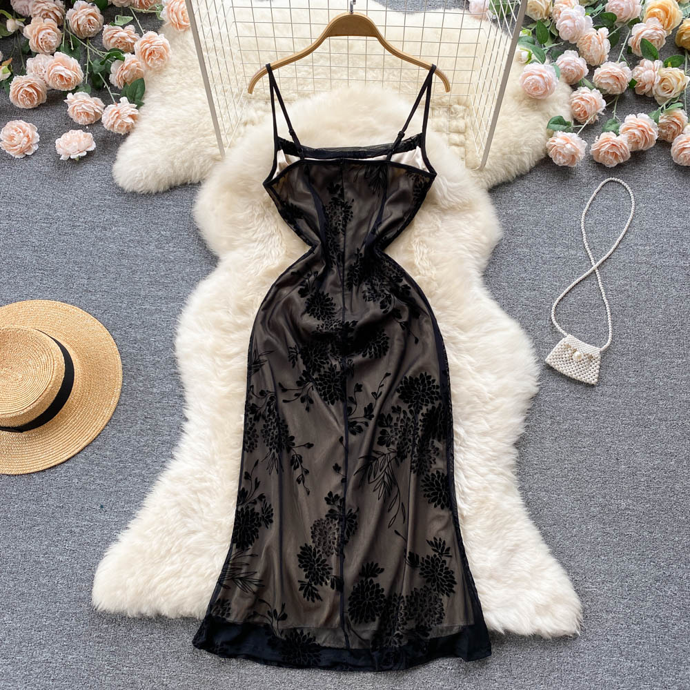 Sexy Tight Black Lace Dress Summer Women Holiday Dress P223