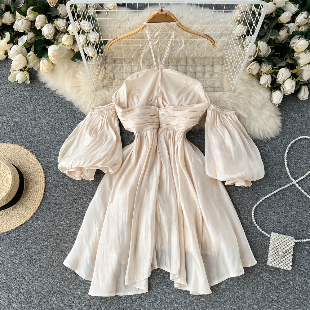 Sweet Halter Summer Short Dress Women Holiday Dress P173