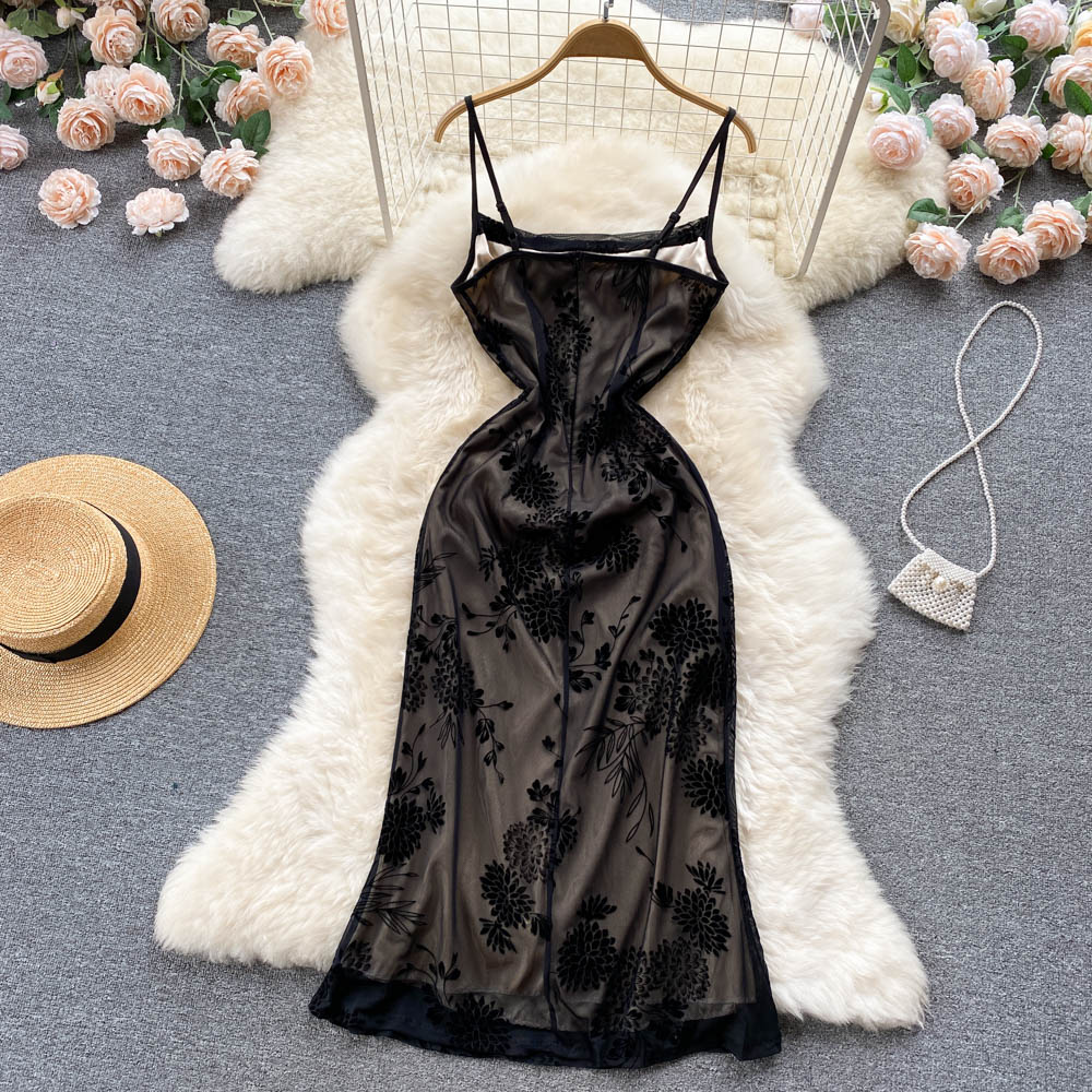 Sexy Tight Black Lace Dress Summer Women Holiday Dress P223