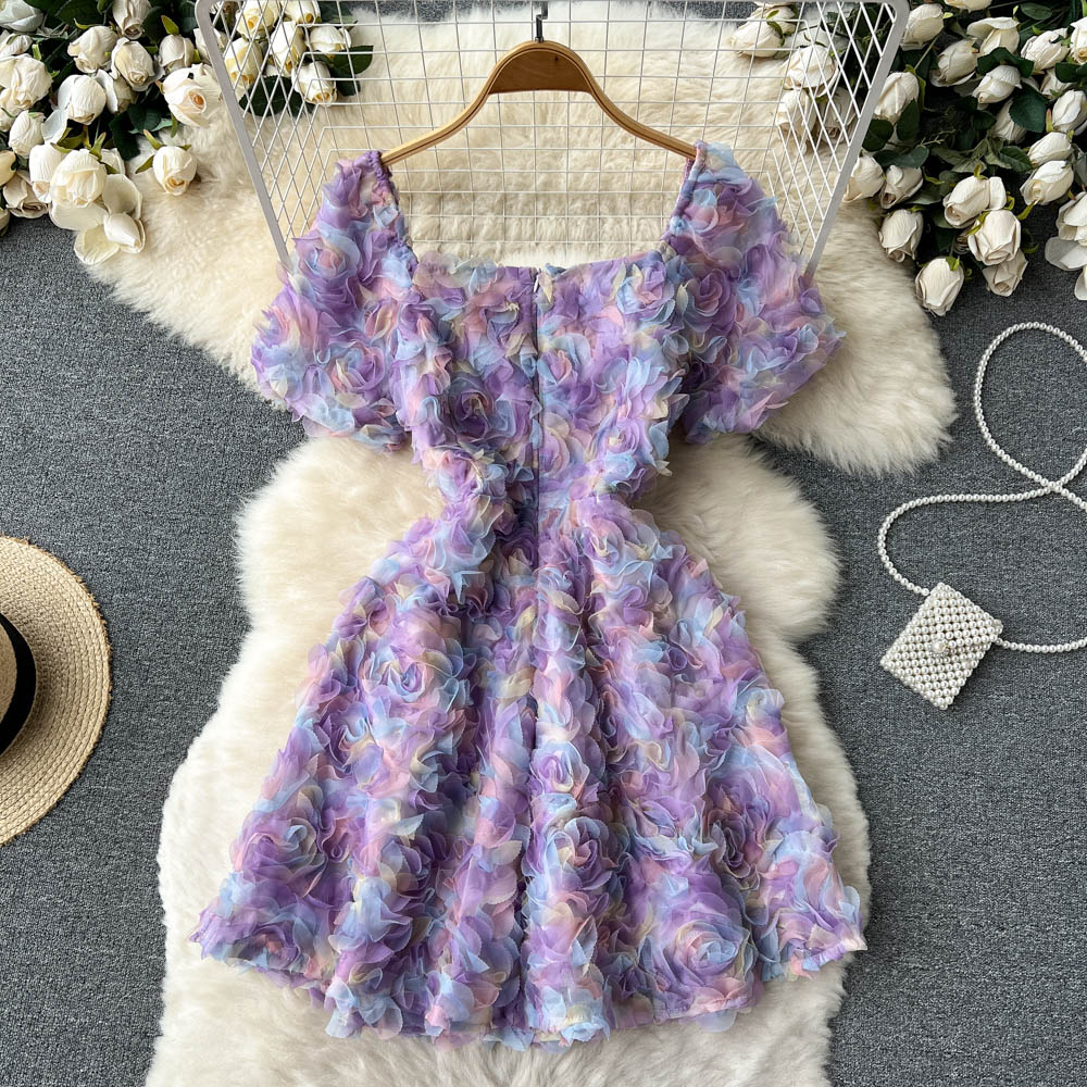 Cute Floral Summer Women Dress P089