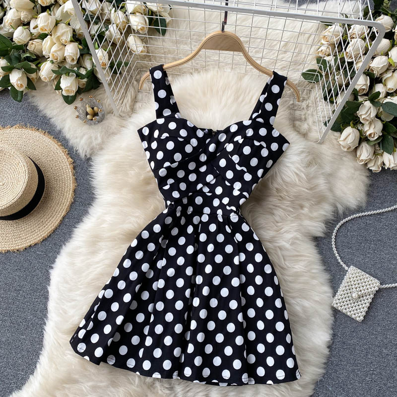 Cute Spaghetti Straps Floral Dress Women Dress P145