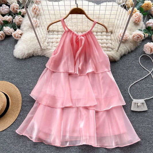 Sweet Halter Summer Dress Women Holiday Dress P179