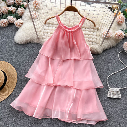 Sweet Halter Summer Dress Women Holiday Dress P179