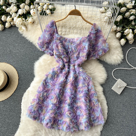 Cute Floral Summer Women Dress P089