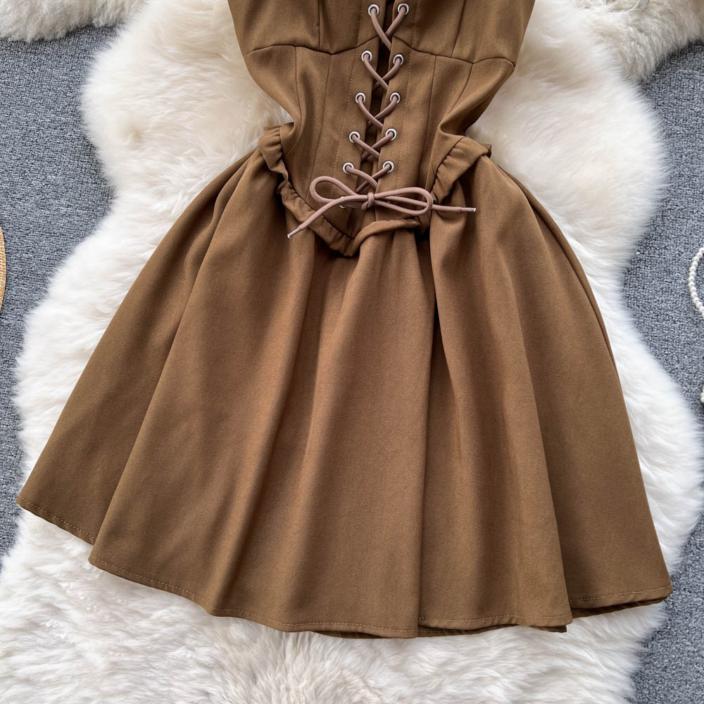 Cute Lace-Up Short Dress, A-Line Fashion Dress 007