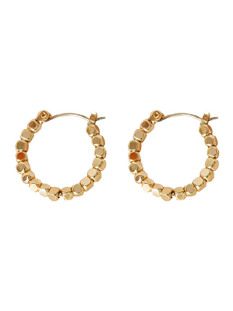 Gold circle earrings earrings female temperament Korean earrings new minimalist style e012